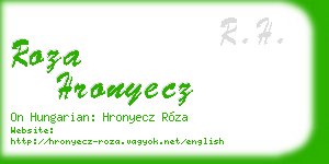 roza hronyecz business card